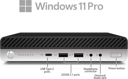 كمبيوتر مكتبي صغير HP Prodesk 600 G3، مع معالج Core i5-7500 (3.4 جيجا هرتز-3.8 جيجا هرتز)، ذاكرة وصول عشوائي DDR4 سعة 8 جيجا، 256 SSD، USB WiFi+BT، لوحة مفاتيح وماوس، Windows 11 Pro (متجدد) in Saudi Arabia