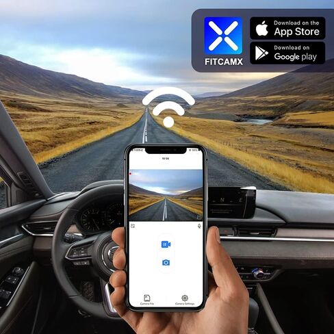 كاميرا Fitcamx الأمامية 2160P+الخلفية 1080P تتكيف مع Mazda 6 2018-2021 (بدون فتحة سقف)، مظهر مصنع OEM، فيديو عالي الدقة ثنائي الاتجاه، واي فاي مدمج وتطبيق، تسجيل حلقي، مستشعر وقوف السيارات، سهل الاستخدام، بطاقة 128 جيجابايت in Saudi Arabia