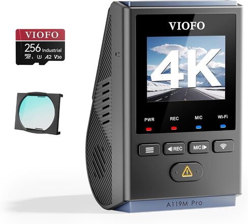 【Bundle: VIOFO A119M Pro+256GB SD Card】 VIOFO A119M Pro 4K HDR MINI Dash Cam, STARVIS 2 IMX678 Sensor, Front Dash Camera for Cars in Saudi Arabia