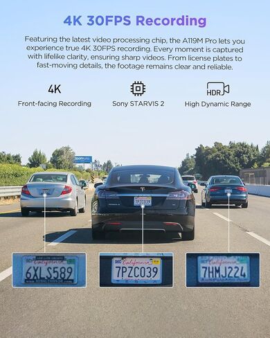 【Bundle: VIOFO A119M Pro+256GB SD Card】 VIOFO A119M Pro 4K HDR MINI Dash Cam, STARVIS 2 IMX678 Sensor, Front Dash Camera for Cars in Saudi Arabia