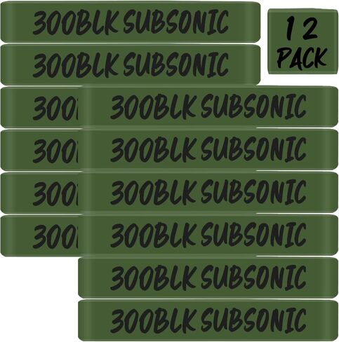 12 Pack Magsaddle .300 Blackout Subsonic Magazine Marking Bands .300 BLK Subsonic Caliber Identification Holster Accessories in Saudi Arabia