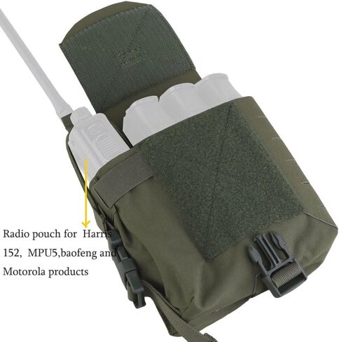 Molle Large Multifunctional Sub Pouch, Tactical 5.56 Magazine Pouch Radio Storage Bag 2 in 1 for Duty Belt Vest in Kuwait