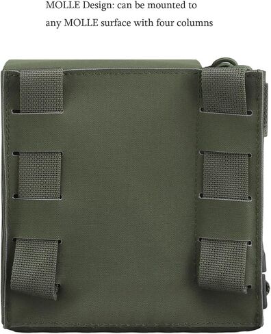 Molle Large Multifunctional Sub Pouch, Tactical 5.56 Magazine Pouch Radio Storage Bag 2 in 1 for Duty Belt Vest in Kuwait