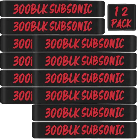 12 Pack Magsaddle .300 Blackout Subsonic Magazine Marking Bands .300 BLK Subsonic Caliber Identification Holster Accessories in Saudi Arabia