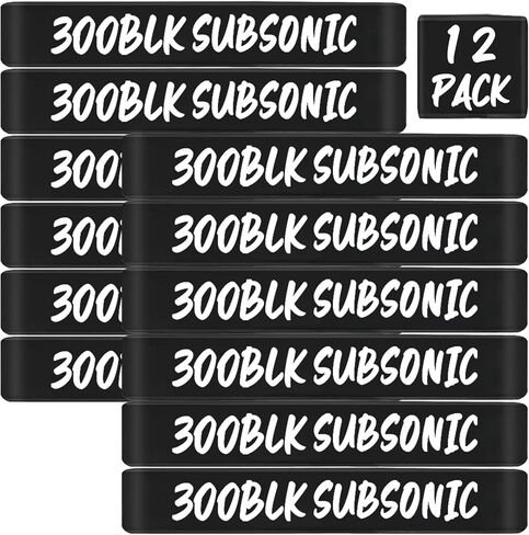 12 Pack Magsaddle .300 Blackout Subsonic Magazine Marking Bands .300 BLK Subsonic Caliber Identification Holster Accessories in Saudi Arabia