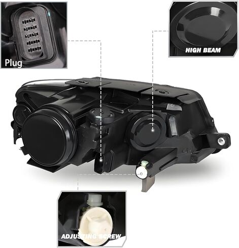 2pcs مجموعة المصابيح الأمامية تناسب 2004-2007 Chevy Malibu lt ls ss sedan/malibu maxx hatchback/for 2008 Malibu Classic headlamps Quargenger and Driver Side Housing Amber in Kuwait