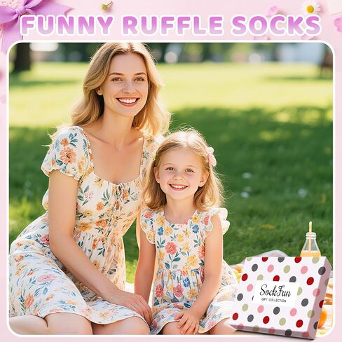 sockfun Ruffle Frilly Socks for Women Girls, Fruit Lettuce Socks 3-5 Pairs in Kuwait
