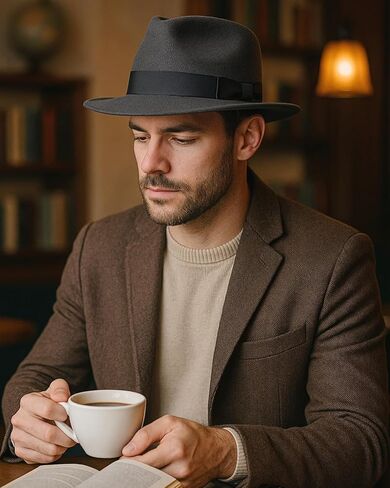 شعرت Zylioo 2xl/XL/L قبعات Fedora للرجال للنساء ، M/S Wide Brim Dress Hat ، بالإضافة إلى قبعة بنما الدافئة الحجم ، قبعة الجاز بوهو على طراز بوهو in Saudi Arabia