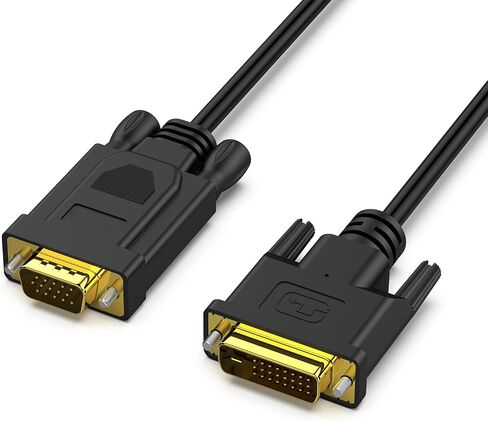 نشط DVI-D إلى VGA، DVI-D 24 + 1 إلى VGA 6 أقدام كابل ذكر إلى ذكر سلك مطلي بالذهب in Saudi Arabia