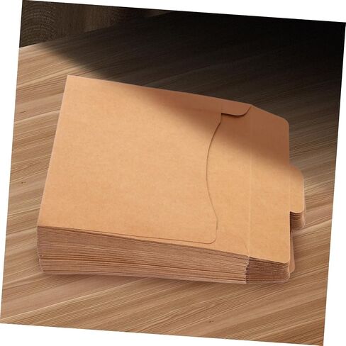 50pcs Brown Kraft Paper CD Bags Square Card Envelopes CD/DVD Sleeves for Storage and Packaging in Saudi Arabia