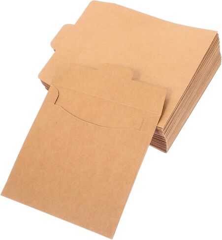 50Pcs Vintage Paper CD Sleeves Retro Kraft Envelope Storage for CD Dvd Packaging for Birthdays Weddings and Holidays Secure Protection for Gifting and Storage in Saudi Arabia