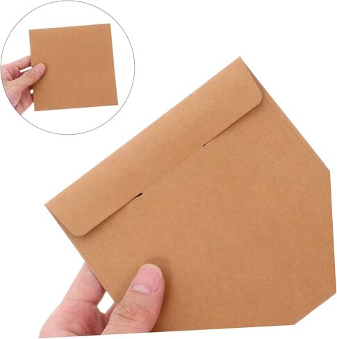 50Pcs Vintage Paper CD Sleeves Retro Kraft Envelope Storage for CD Dvd Packaging for Birthdays Weddings and Holidays Secure Protection for Gifting and Storage in Saudi Arabia