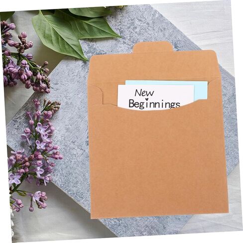 50Pcs Vintage Paper CD Sleeves Retro Kraft Envelope Storage for CD Dvd Packaging for Birthdays Weddings and Holidays Secure Protection for Gifting and Storage in Saudi Arabia