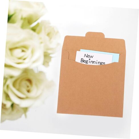 50Pcs Vintage Paper CD Sleeves Retro Kraft Envelope Storage for CD Dvd Packaging for Birthdays Weddings and Holidays Secure Protection for Gifting and Storage in Saudi Arabia