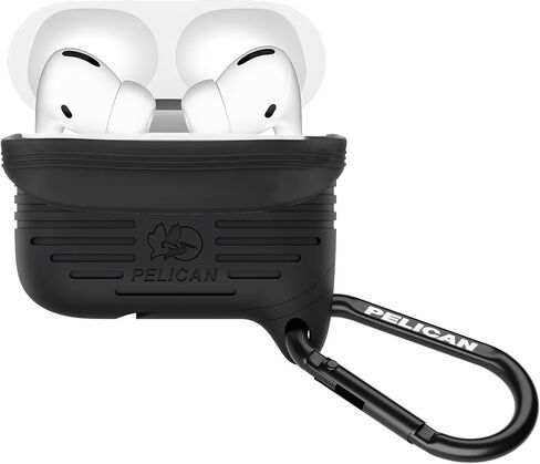 واقي البجع - متوافق مع حافظة AirPods Pro 3 مع حلقة تسلق سوداء [شحن لاسلكي] [حماية MIL-STD] حافظة سيليكون ناعمة مقاومة للماء IP67 لأجهزة AirPods Pro 3 - مضادة للخدش - أسود in Saudi Arabia
