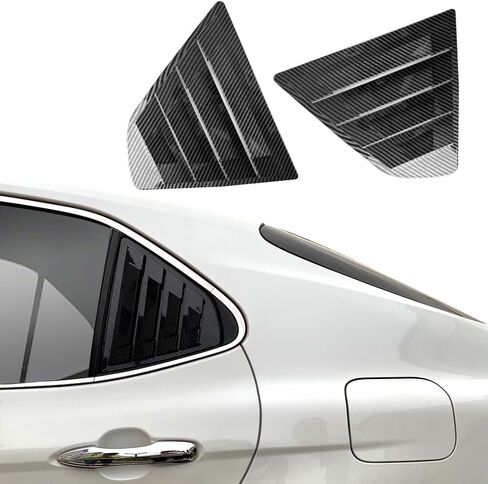 TKREENO لسيارة Toyota Camry 2018 2019 2020 2021 2022 2023 غطاء تزيين النافذة الخلفية الجانبية وفتحة التهوية الخلفية وأغطية ستائر النوافذ وإكسسوارات السيارات (أسود غير لامع) in Kuwait