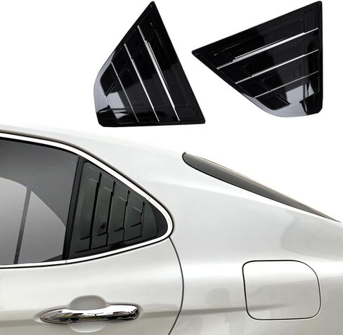 for Toyota Camry 2018 2019 2020 2021 2022 2023 2024 Rear Side Window Louver Decorate Cover Rear Air Vent Window Louvers Blinds Covers Auto Accessories (Bright Black) in Kuwait
