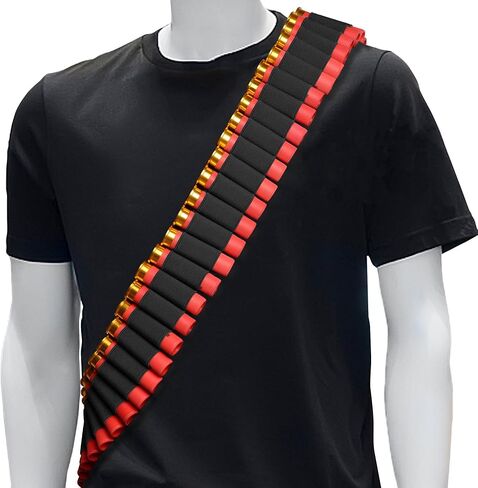 Shotgun Shell Bandolier 60 Rounds + 8 Rounds Side Saddle Shell Card Holder for Buttstock, Adjustable Length Shoulder Starp Sling for 12 or 20 Gauge Hunting in Saudi Arabia