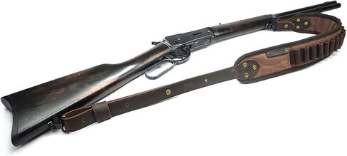Leather Rifle Buttstock Pouch Ammo Holder and Rifle Sling Shell Holder Cartridge for .308 .30-06, .45-70, 44Mag Henry 7MM in Saudi Arabia