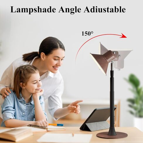 Modern LED Floor Lamp with Adjustable Height 45-145cm, 3000K-6500K Tricolor Dimming, 150° Rotating Head, 10-100% Brightness Control, Table Lamp 2-in-1 Design (Black) in Saudi Arabia