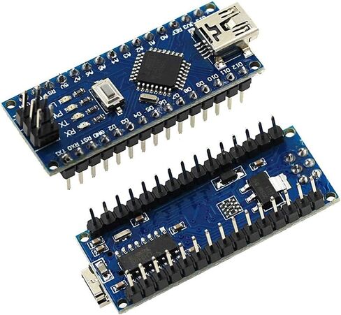 وحدة Arduino Nano ملحومة، شريحة Nano Board ATmega328P، 5V 16MHz لـ Arduino، مع لوحة اندلاع واحدة + كابل USB واحد + شاشة LCD OLED مقاس 0.96 بوصة 128 × 64 12864 بكسل in Kuwait