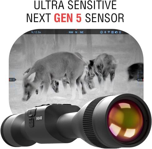 ATN Thor 5 LRF 320 Smart HD Thermal Scope with Gen 5 320x240, 12 Micron, 60Hz Sensor | Built-In Laser Rangefinder, Ballistic Calculator, Video Recording, One Shot Zero | Exclusive Signature Series Kit in Saudi Arabia