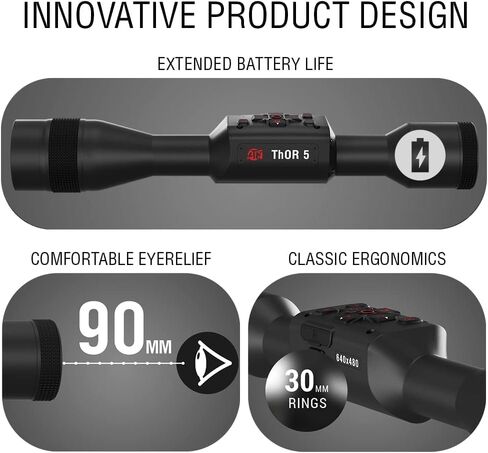 ATN Thor 5 LRF 320 Smart HD Thermal Scope with Gen 5 320x240, 12 Micron, 60Hz Sensor | Built-In Laser Rangefinder, Ballistic Calculator, Video Recording, One Shot Zero | Exclusive Signature Series Kit in Saudi Arabia