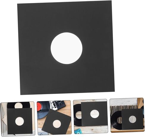 SUPVOX 12Pcs Vinyl Record Covers Protective Sleeves for Album Storage Kraft Jackets for Scratch Protection for Home Cafe and Bar Display in Saudi Arabia