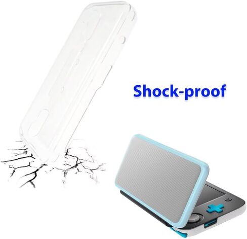 Protective Cover Case Compatible for New Nintendo 2DS XL, Crystal Clear Hard Shell Skin Case Cover in Saudi Arabia