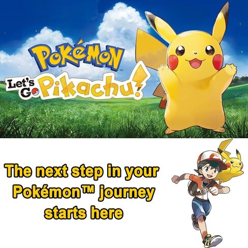 Pokémon: Let's Go, Pikachu! for Nintendo Switch (US Version), with PremGear Thumb Grips (8 pack - Black, Blue, Red & Clear), 24 Slot Game Card Holder & Cleaning Cloth in Saudi Arabia