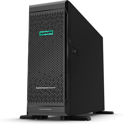 HP ProLiant ML350 G10 4U Tower Server - 2 × Intel Xeon Gold 5118 Dodeca-core (12 كور) 2.30 جيجا هرتز - 32 جيجا بايت مثبتة DDR4 SDRAM - وحدة تحكم SAS بسرعة 12 جيجابت/ثانية - 2 × 800 وات in Saudi Arabia