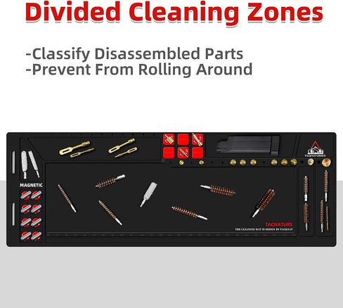 Rifle Gun Cleaning Mat, Magnetic Anti-Slip Rubberized Mat with Organizer Parts Tray in Saudi Arabia
