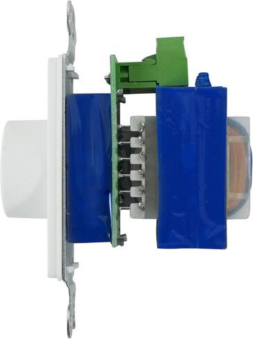 Rockville VOL70200 White 200W 70V/100V وحدة التحكم في مستوى الصوت، لوحة حائط أحادية العصابة، محطات أوروبية قابلة للفصل، توهين 12 خطوة، لأنظمة الصوت التجارية، قطعتان in Saudi Arabia