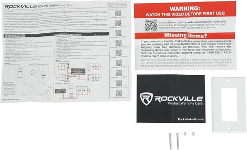 Rockville VOL70200 White 200W 70V/100V وحدة التحكم في مستوى الصوت، لوحة حائط أحادية العصابة، محطات أوروبية قابلة للفصل، توهين 12 خطوة، لأنظمة الصوت التجارية، قطعتان in Saudi Arabia