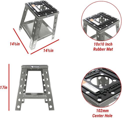 Pit Posse PP145BU Motorcycle Stand Dirt Bike Off-Road Universal fits Motocross Bike MX - Compatible with Yamaha Honda Kawasaki Suzuki KTM - includes Tool Tray (Blue) in Saudi Arabia