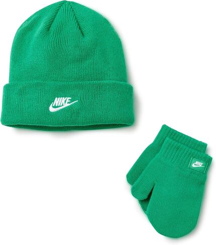 Nike Infant Beanie & Mittens 2-Piece Set - OBSISIAN - Infants (One Size Fits All), Obsidian, One Size in Kuwait