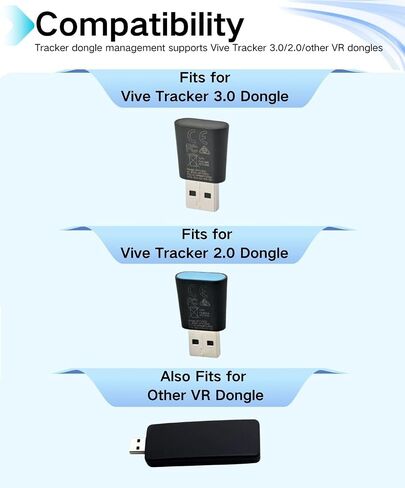 محور USB مطور بـ 4 منافذ متوافق مع Vive Tracker USB Dongles Vive Tracker 3.0 2.0 VR Console Dongles، كابل بطول 5 أقدام للوصول الممتد، 4X USB 3.0 + 1x USB-C إلى DC 5W منفذ طاقة، 5 في 1 in Saudi Arabia