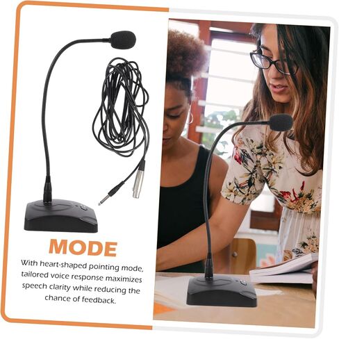 HANABASS Stable Connection Gaming Microphone Long Gooseneck Desktop Mic Capitive Mic for Pc in Saudi Arabia