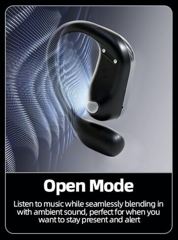 Open Ear Bluetooth Headphones 5.4, Wireless Earbuds with Ergonomic Ear Hook, 90H Battery Life, IPX7Waterproof, Smart Digital Display, Touch Control - for Running, Cycling, Workout in Saudi Arabia