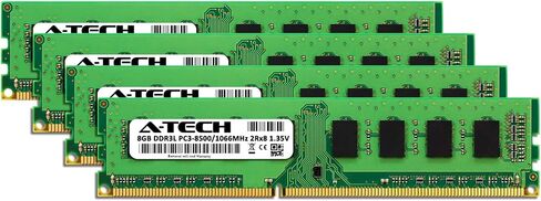 A-Tech 8GB DDR3 / DDR3L 1066MHz Desktop Memory Module (1 x 8GB) PC3-8500 Non-ECC Unbuffered DIMM 240-Pin 2Rx8 1.35V Low Voltage Dual Rank Computer RAM Upgrade Stick in Saudi Arabia