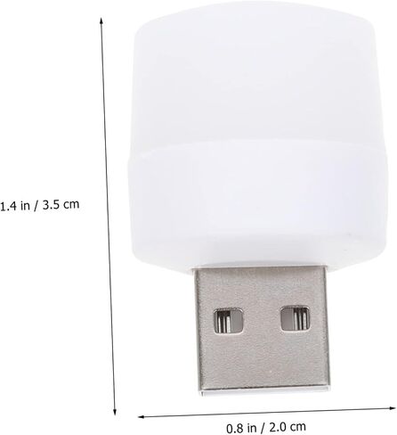 مصابيح Tofficu 10 قطع صغيرة تعمل بالطاقة USB للسيارة والكمبيوتر المحمول وأضواء ليلية محمولة مع سطوع عالٍ واستهلاك منخفض للطاقة وظل بلوري ناعم للإضاءة المحيطة الدافئة in Saudi Arabia