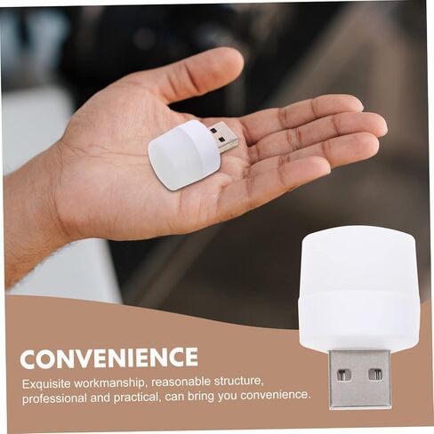 مصابيح Tofficu 10 قطع صغيرة تعمل بالطاقة USB للسيارة والكمبيوتر المحمول وأضواء ليلية محمولة مع سطوع عالٍ واستهلاك منخفض للطاقة وظل بلوري ناعم للإضاءة المحيطة الدافئة in Saudi Arabia