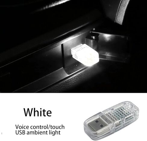 أضواء LED داخلية للسيارة USB | ضوء LED تلقائي | تضيف مصابيح USB تصميمًا رومانسيًا للتحويل التلقائي ومستشعرًا صوتيًا للسيارة والكمبيوتر والسيارة in Saudi Arabia