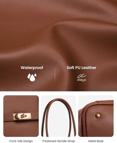 حقيبة كمبيوتر محمول للنساء من LOVEVOOK، حقيبة عمل كبيرة للكمبيوتر للمدرس والممرضات والأعمال التجارية من جلد البولي يوريثان in Kuwait