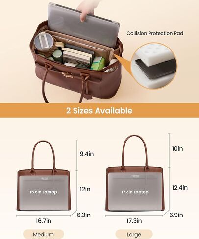 حقيبة كمبيوتر محمول للنساء من LOVEVOOK، حقيبة عمل كبيرة للكمبيوتر للمدرس والممرضات والأعمال التجارية من جلد البولي يوريثان in Kuwait