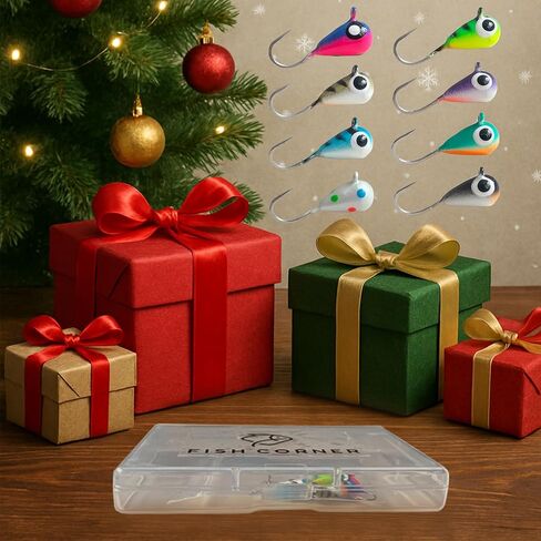 8pcs Tungsten Ice Fishing Jigs Set Sensitive Tear Drop Ice Fishing Jig Head Glow in Dark Ice Fishing Lures for Panfish Crappie Bluegill Walleye in Saudi Arabia