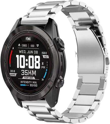 سوار تيتانيوم 18 مم لـ Vivoactive 4S/3S، Venu 2S/3S، حزام معدني سريع الفك 22 مم لـ Fenix ​​8 47 مم/Forerunner 965، شريط 26 مم لـ Fenix ​​8 51 مم/Enduro 3 51 مم/7X Pro Sapphire Solor in Kuwait