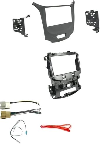 Double Din Car Stereo Dash Kit, Wire Harness, and AM/FM Radio Antenna Adapter -Made for Chevrolet: No Factory External Amp Vehicles: 2016 2017 2018 Cruze w/7" Factory Radio Vehicles Only in Saudi Arabia