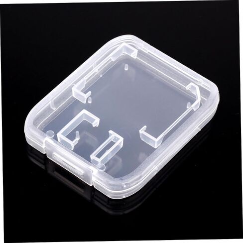 TEHAUX 20pcs Transparent Plastic and T Flash Memory Card Storage Case Holder Durable PP Material Lightweight and Portable Organizer for Secure Card Protection and Easy Access in Saudi Arabia