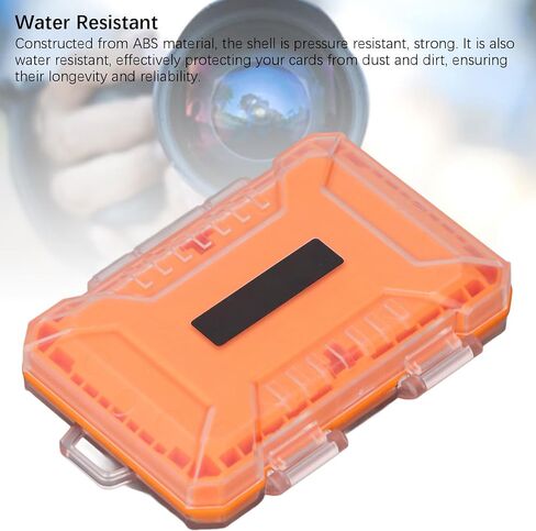 VBESTLIFE Memory Card Case, Professional Water Proof and Anti Shock, for 4 x Type B, 4 x Type A, 4 x Storage Card, 12 x Memory Card, 5 x SIM Card (Orange) in Saudi Arabia